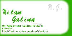 milan galina business card